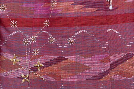 Thailand is made of hand-woven cotton fabric. Are most commonly used in the Northeast of Thailand.の写真素材