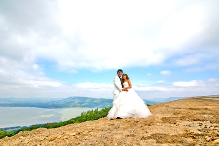 In a conventional wedding photography before the wedding actually pre-weddingの写真素材
