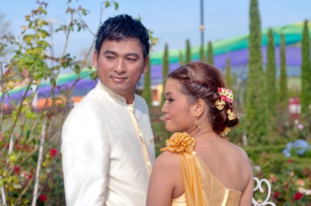 In a conventional wedding photography before the wedding actually pre-weddingの写真素材