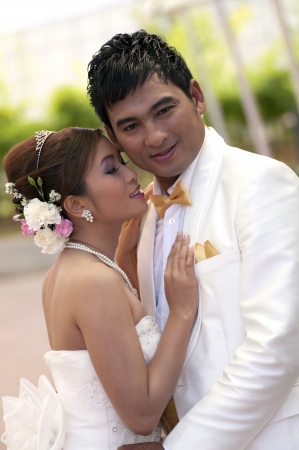 Love, marriage, married couples to start happy young smiling laughterの写真素材