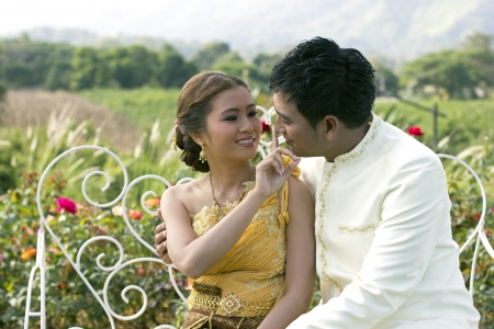 Love, marriage, married couples to start happy young smiling laughterの写真素材