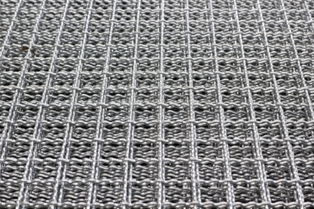 Metal is used to fabricate thin knit a square. Protection of animals used for leakの写真素材