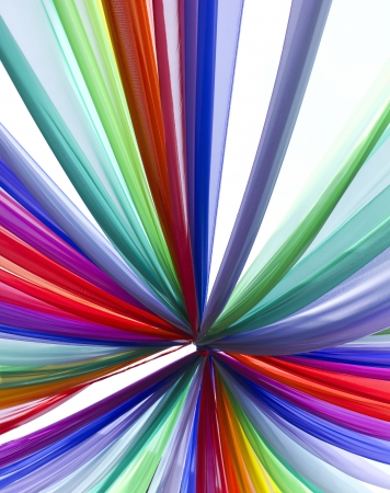 Multi-colored tie to tie into the concept of creating a beautiful rainbow.の写真素材