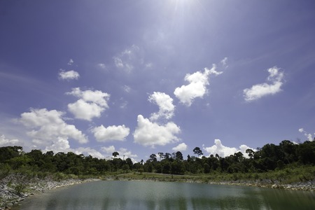 Mountain meadow and sky Khao Yai National Industrial Vehiclesの写真素材