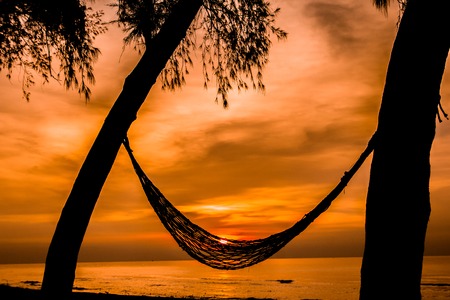 Freshwater lake in the evening sunlight Beautiful. The lifestyleの写真素材