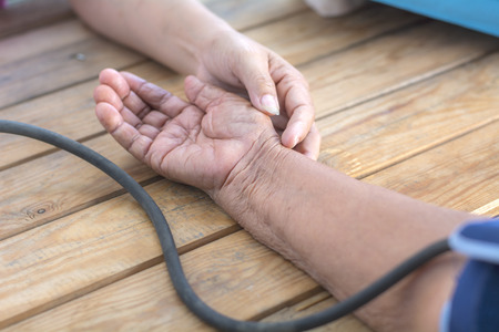 Pressure measurement and treatment. The rural hospital in Thailandの写真素材