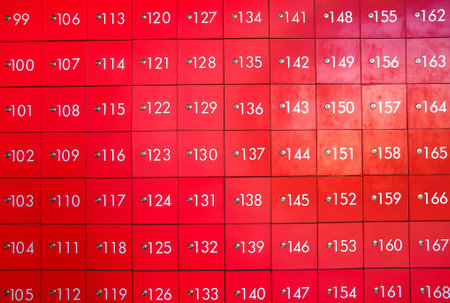 Mail box rental deposits and valuables in a safeの写真素材