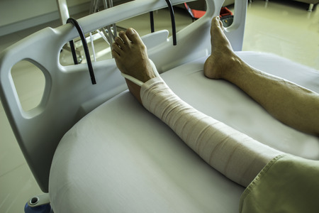 Anchor leg bones broken bones back into place and clutterの写真素材