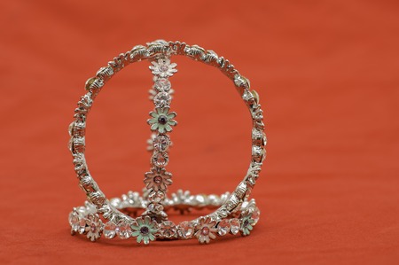 Women's jewelry, earrings, bracelets made of onyx gemstone a lot of other minerals.の写真素材