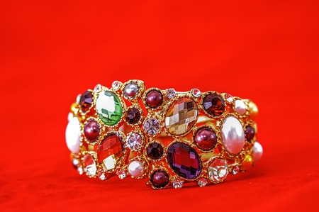 Women's jewelry, earrings, bracelets made of onyx gemstone a lot of other minerals.の写真素材