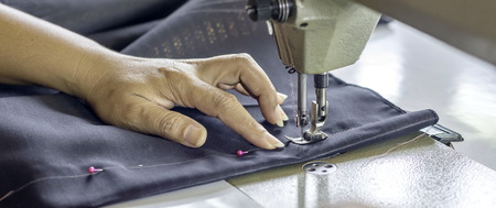 Industrial sewing family Need exquisite craftsmanshipの写真素材