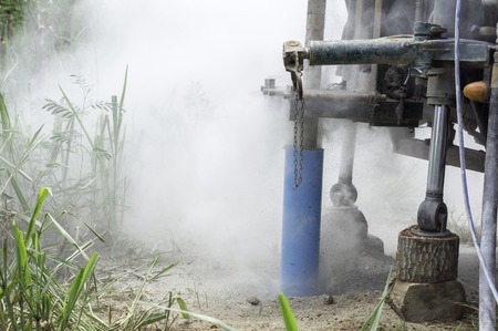 Superb condition greenhouse gas Causing drought in some Asian countries, lack of water used to drill water from undergroundの写真素材