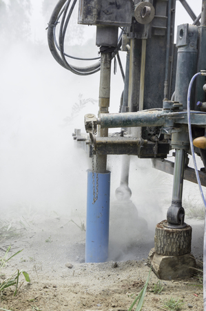 Superb condition greenhouse gas Causing drought in some Asian countries, lack of water used to drill water from undergroundの写真素材