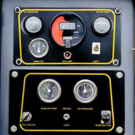 Control panel circuits engine modified to drill groundwaterの写真素材