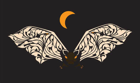 The cream-colored bats were flying