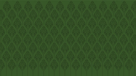 Lotus green needles On a green background