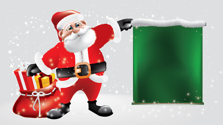 Costa Santa bring gifts to distribute. Happy Birthdayのイラスト素材