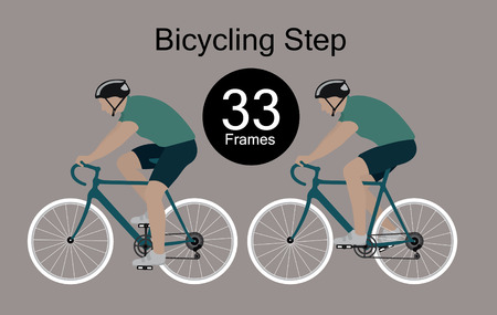 Rhythmic movements of the cyclist.のイラスト素材