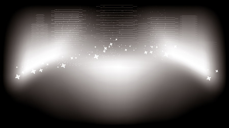City in the winter night in the dark.のイラスト素材