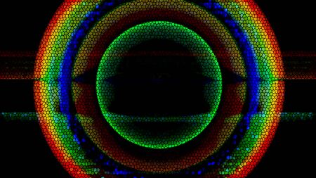 Colorful background with optical dispersion spherical.の写真素材