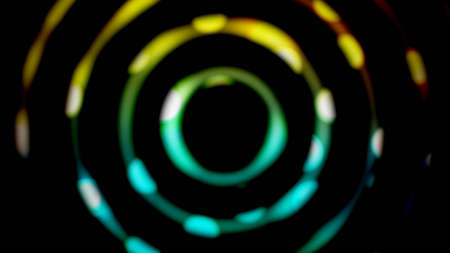 The circles are stacked several and moving continuously.の写真素材