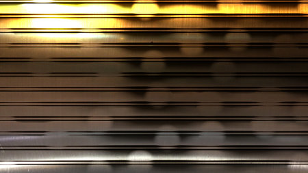 The surface of the metal material is reflected with the light.の写真素材