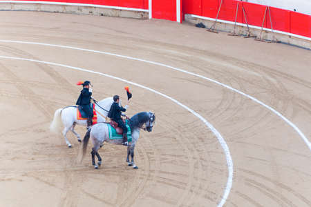 Barcelona, Spain - September 27, 2009: the officers requesting permission to run for president begin the celebration, during the Merce Fair in Barcelona on September 27, 2009のeditorial素材