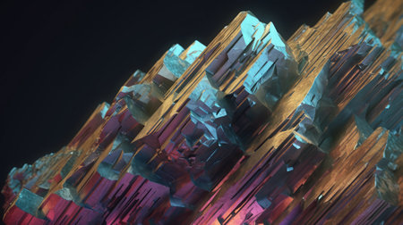 3d illustration of abstract geometric composition,digital artwork for creative graphic designの素材