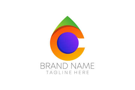 abstract modern business c letter logo. creative colorful gradient c letter logo design vector in eps file. Vector illustrationのイラスト素材