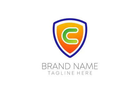 abstract modern business c letter logo. creative colorful gradient c letter logo design vector in eps file. Vector illustrationのイラスト素材