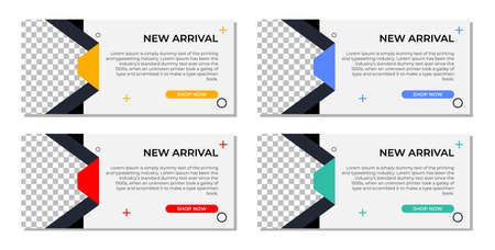 Abstract modern geometric banner template designのイラスト素材