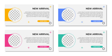 Abstract modern geometric banner template designのイラスト素材