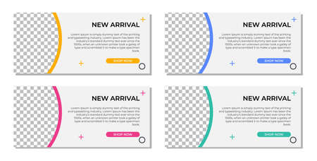 Abstract modern geometric banner template designのイラスト素材