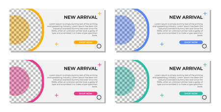 abstract modern geometric banner template designのイラスト素材