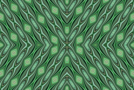 A digitally generated image using a set of algorithms on an original photo to create the look of peacoc feathers.の写真素材