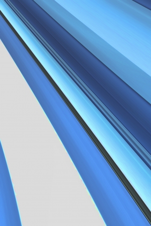 A digitally generated image using a set of algorithms on an original photo creating lines and shapes in shades of blue.の写真素材