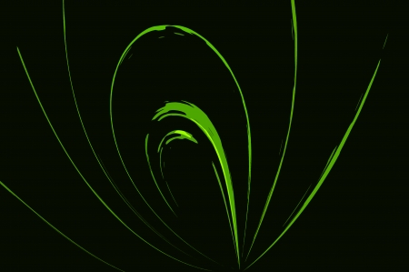 A digitally generated image using a set of algorithms on an original photo of a floor drain creating an abstractof emerald green lines on black velvet.の写真素材