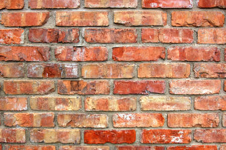 Weathered Red Brick Wallの写真素材