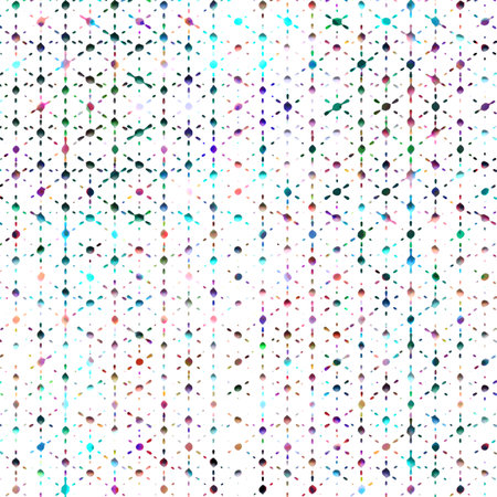 Rainbow Colored Hexagonal Grid Styled Splat Patternの写真素材