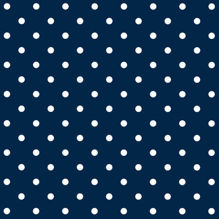Small White Polka Dot Pattern on Navy Blueの写真素材