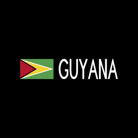 Guyana to the Right of the Guyana National Flagの写真素材