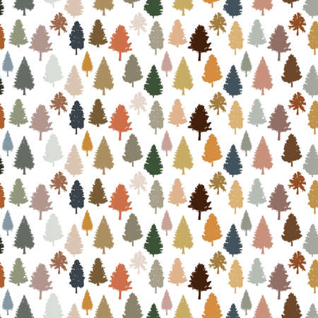 Colorful Pine Tree Patternの写真素材