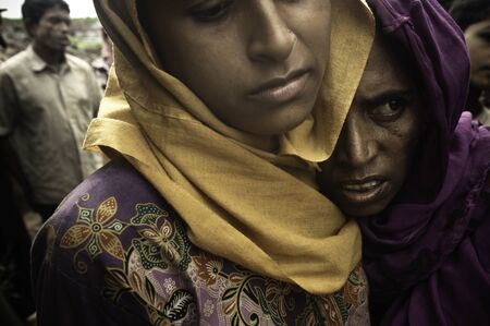 Rohingya Refugee Women in Cox's Bazar, Bangladeshのeditorial素材