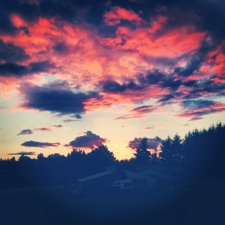 Sunset in the eveningの素材