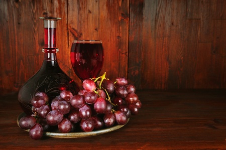 Red wine carafeの写真素材