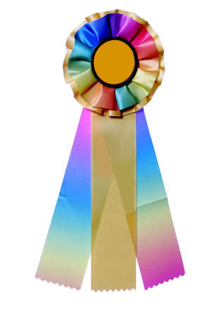 Multicolored ribbon for awards or prizeの写真素材