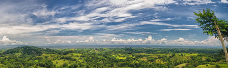 Panoramic view of the Nicaragua Lake in the border between Costa Rica and Nicaragua in a sunny day...