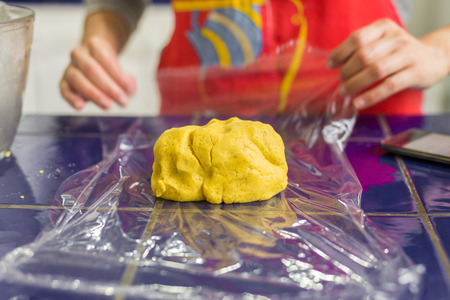 Kneading doughの写真素材