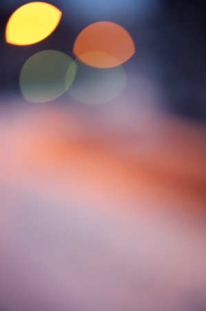 Blur streetlight, colorful background and open space for text の写真素材