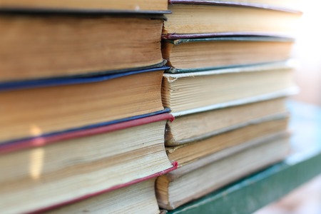 dirty old worn books,  backgroundの写真素材